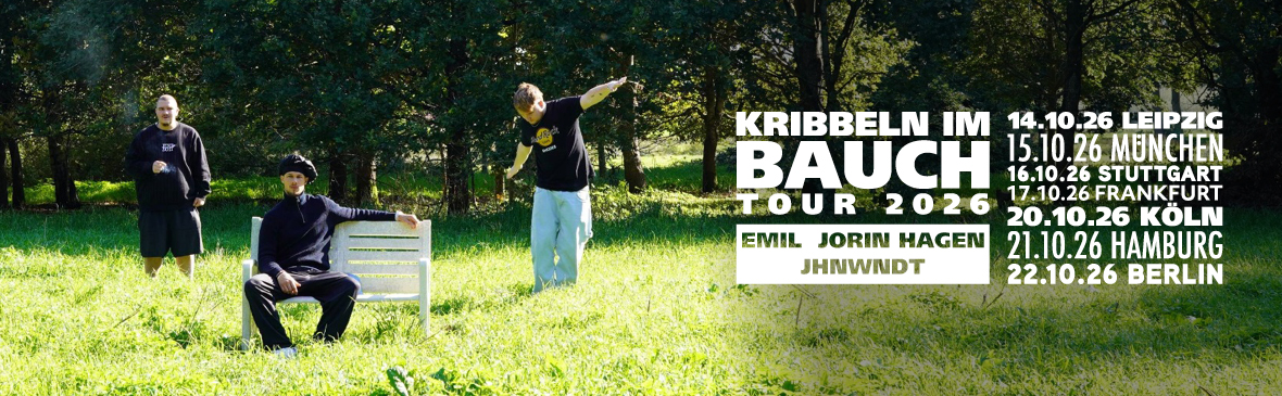 Emil, Jorin Hagen und JHNWNDT - Kribbeln im Bauch Tour 2026